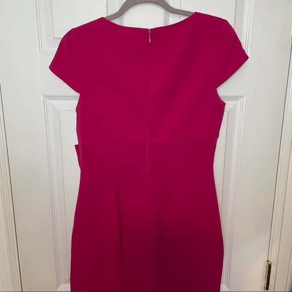 𝅺MIKAEL Aghal Magenta Pink Cocktail Mini Dress Bow Detail 6 - Picture 4 of 6